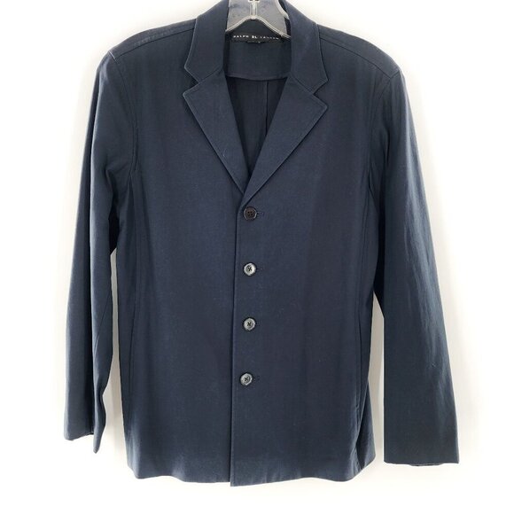 RALPH LAUREN Black Label 4-Button Blazer Office Business Career Navy